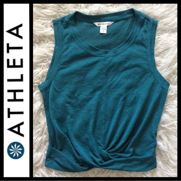 Athleta Twist Top Tank in Borealis Green - Picture 3 of 6